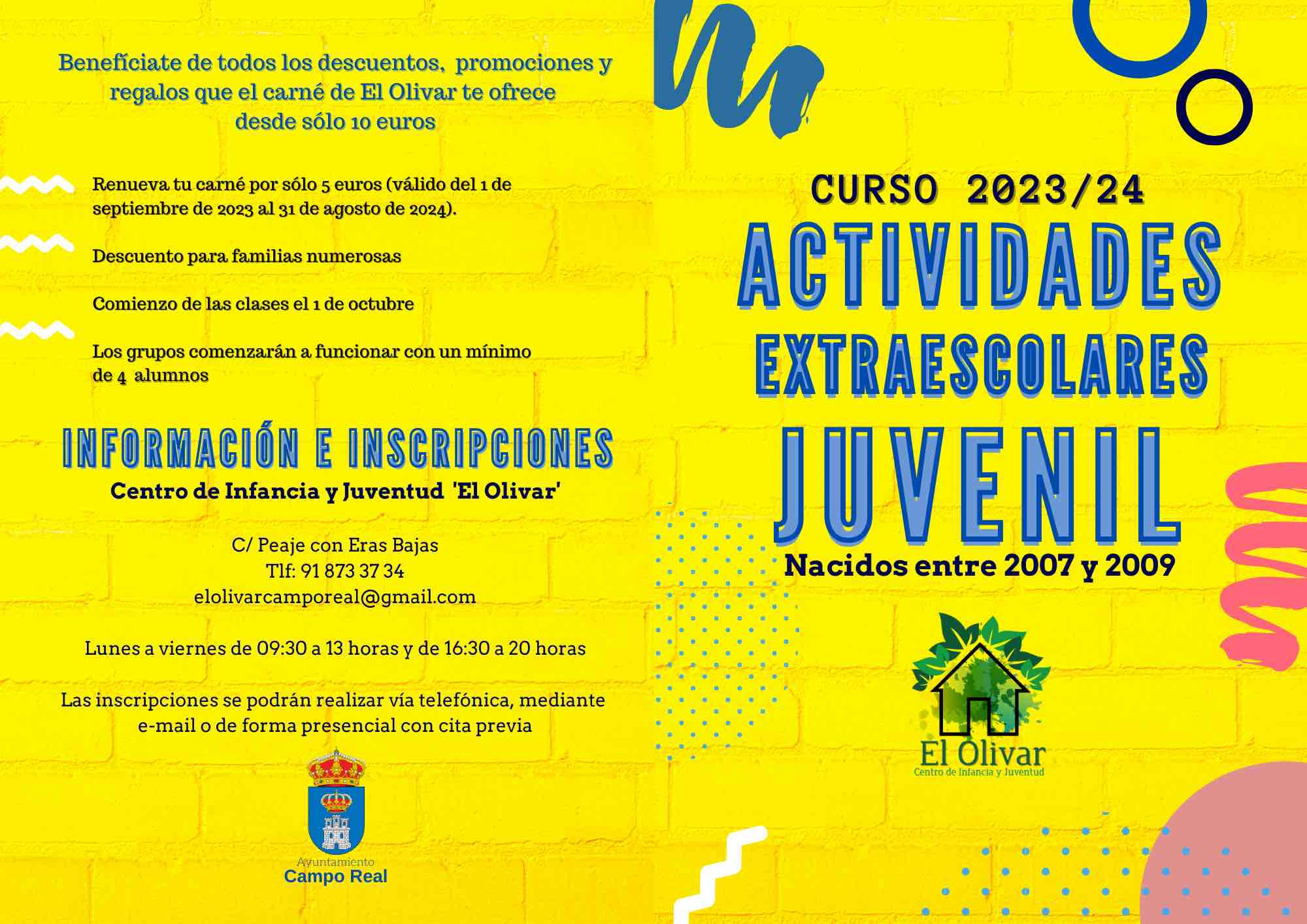 Actividades Juveniles de El Olivar curso 202223 1