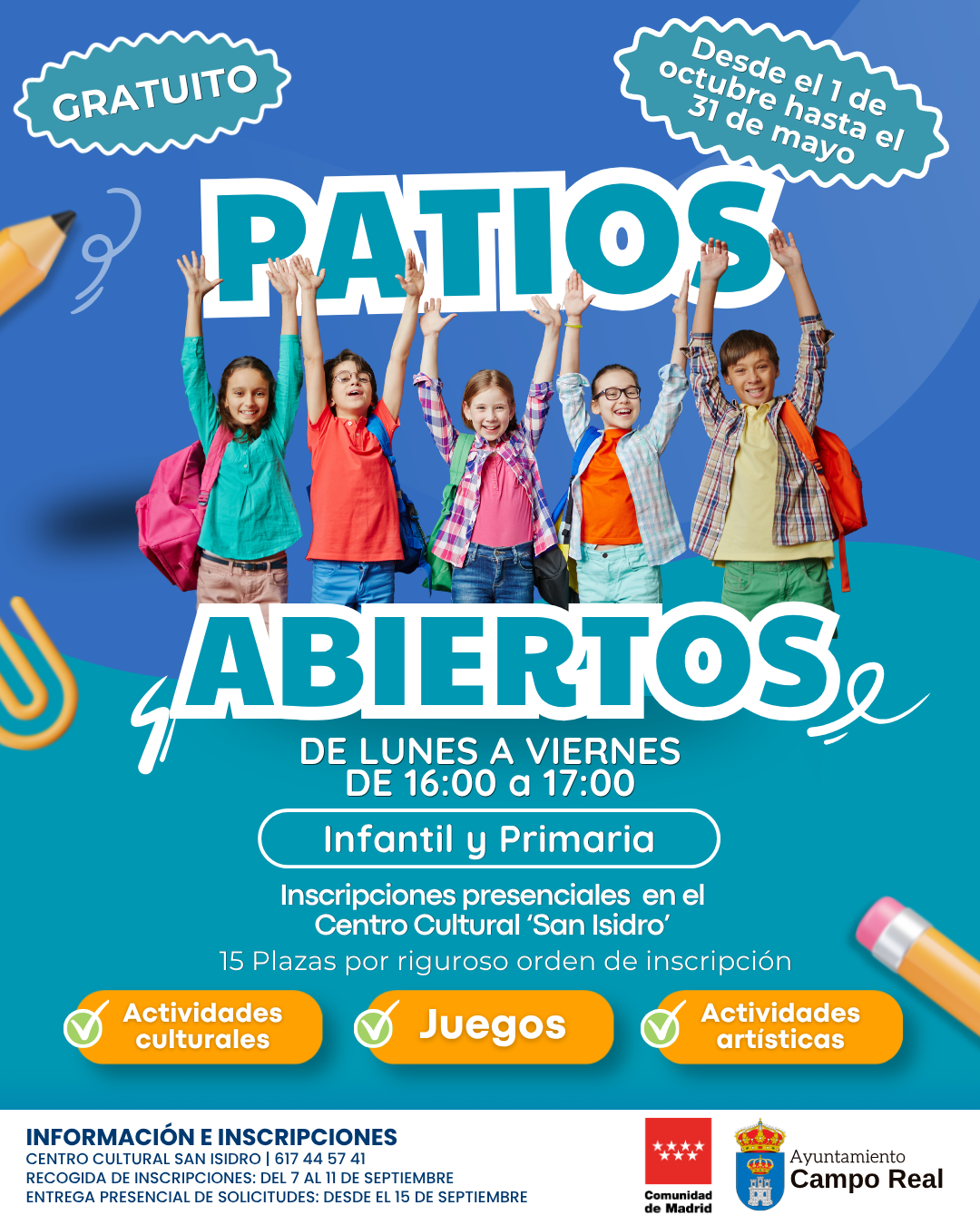 Patios Abiertos en el CEIP 'Miguel Delibes' 2026/27