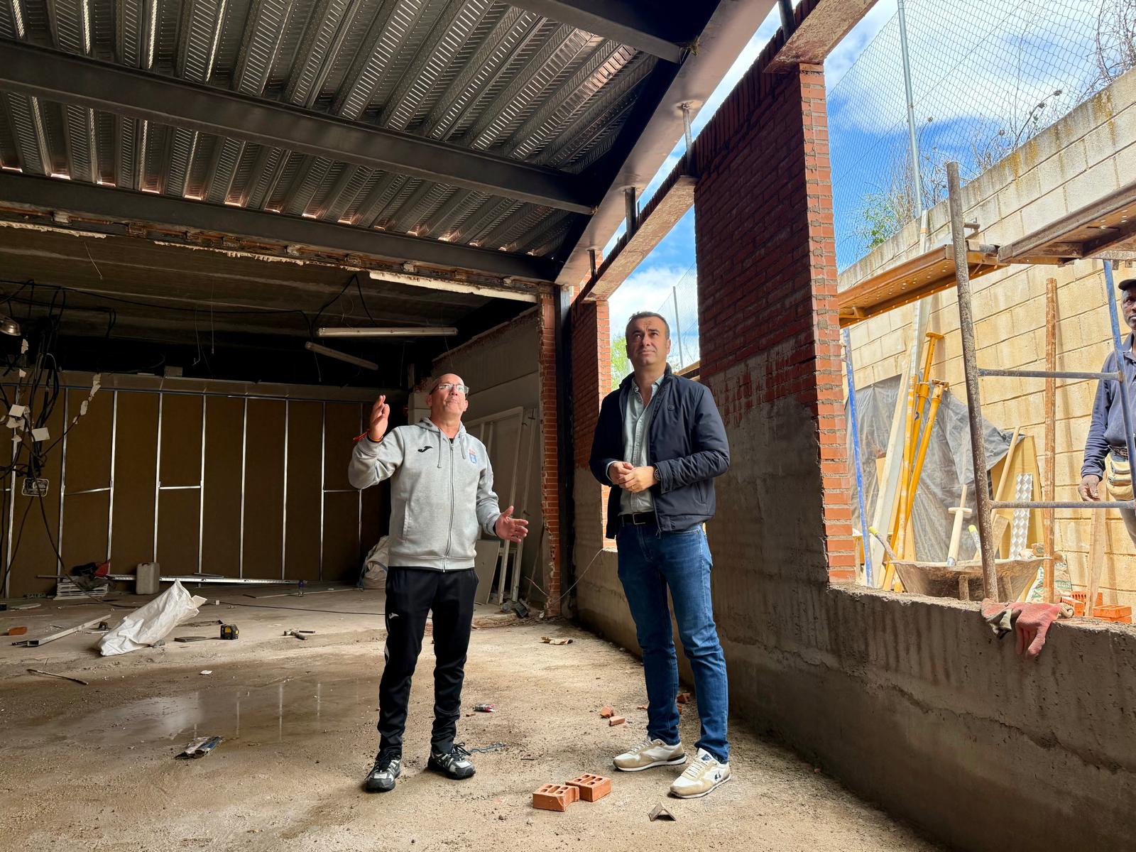 Avanzan las obras de ampliación del Gimnasio de Campo Real